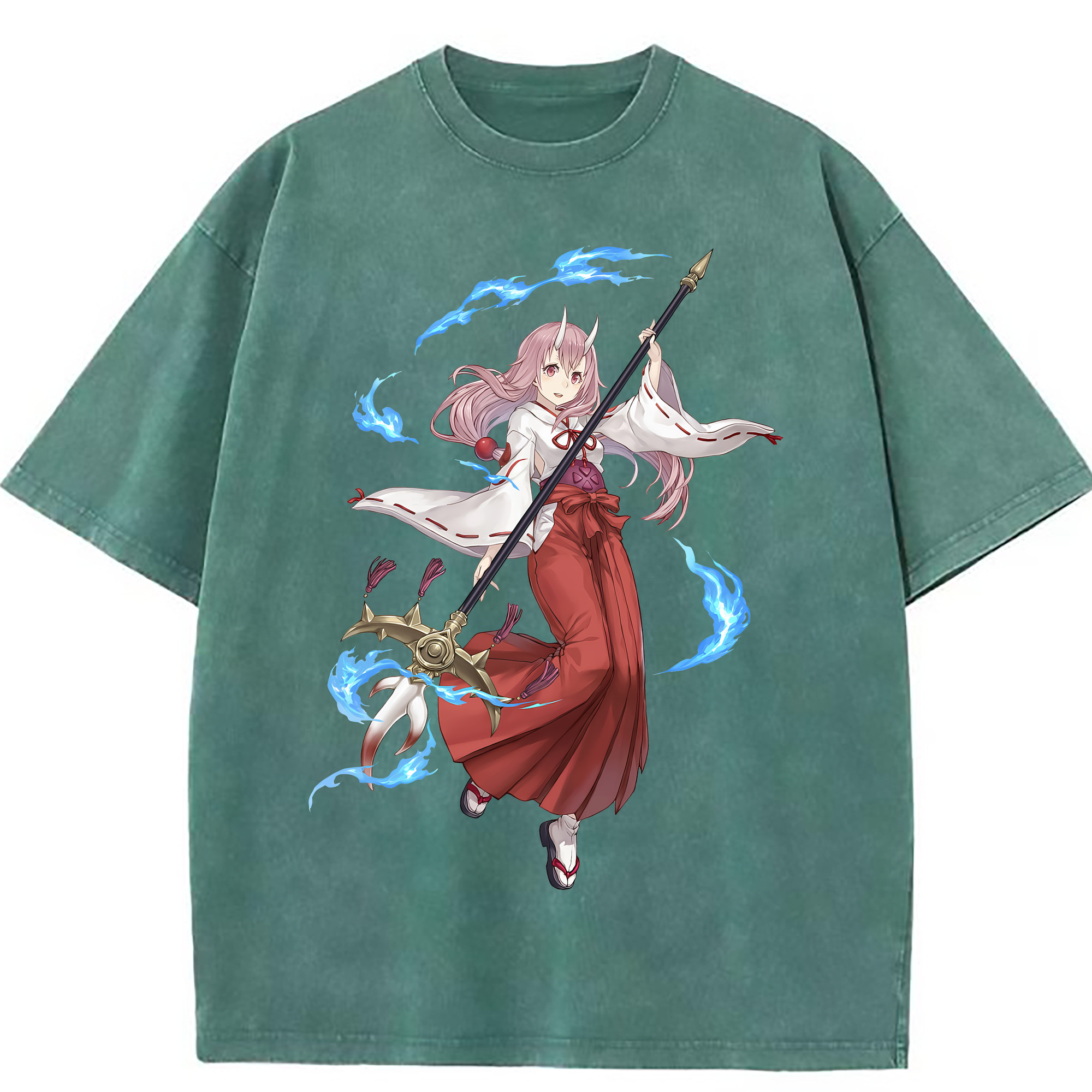 （画像用） 転スラ Regarding Reincarnated to Slime 綿100% ヴィンテージ風 半袖Tシャツ（フロントプリント）